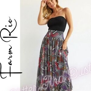 Farm Rio Tropical Jungle Maxi Skirt
